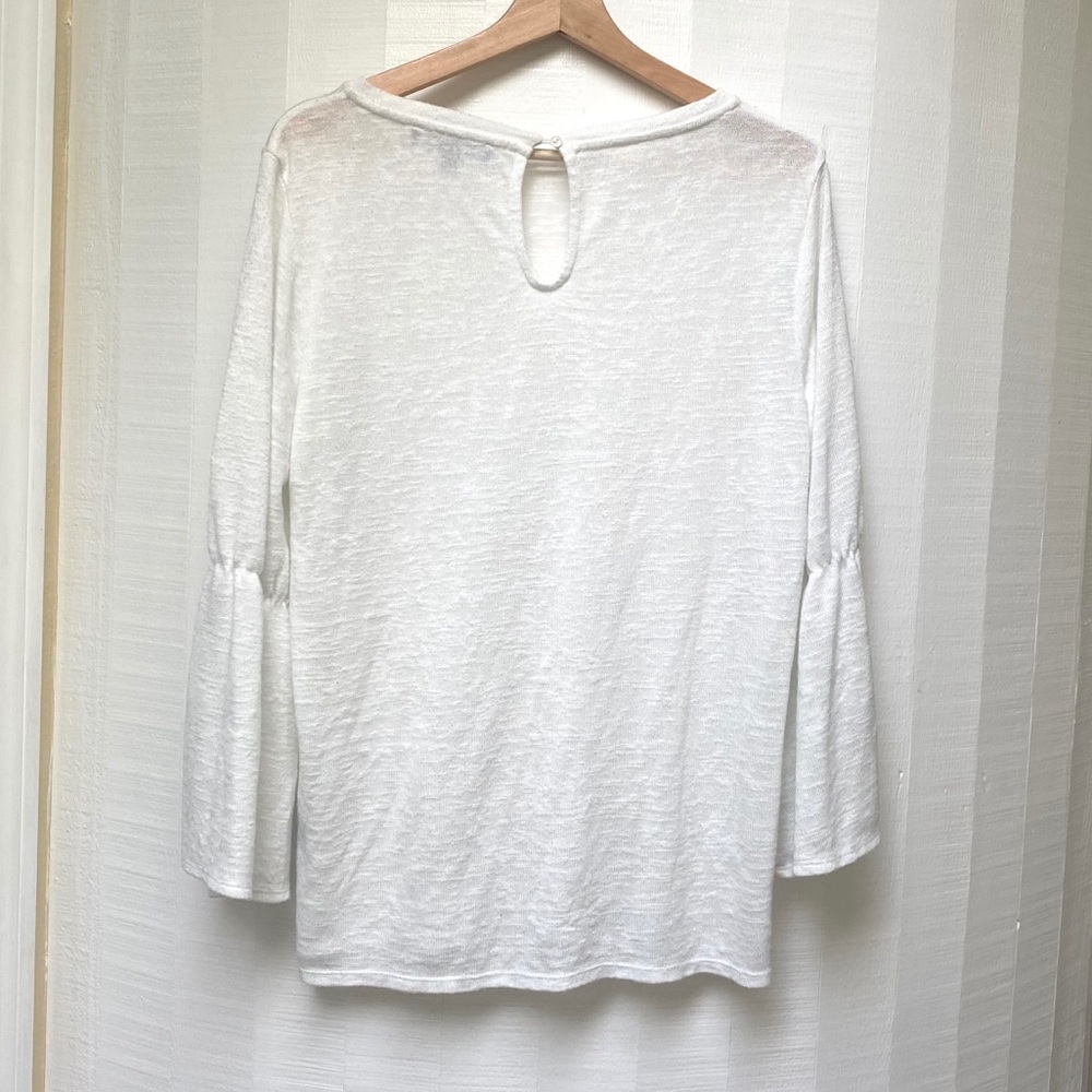 Anthropologie Sanctuary Bell Sleeve Shirt White - Picture 3 of 7